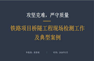 中科海智技术专栏——铁路项目桥隧工程现场检测工作及典型案例